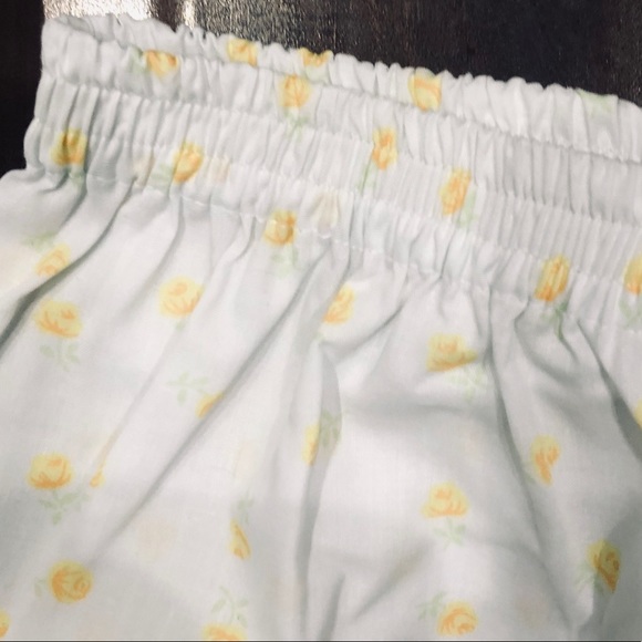 Vtg Pure Luxury White & Yellow Pajama Set Sz S - Picture 3 of 8